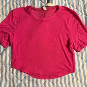 Lululemon Hold Tight Cropped T-Shirt Sonic Pink Size 8
